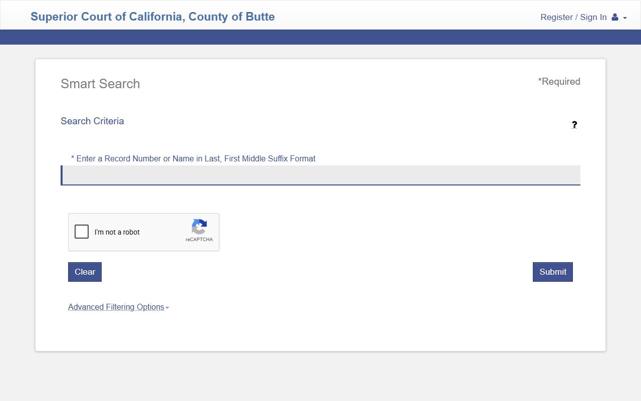 Butte County court records after arrest Tyler Smart Search